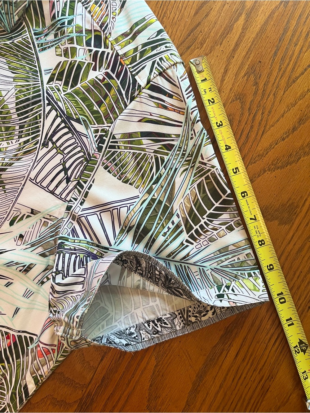 Robert Graham Palm Leaf Print Embroidered Short Sleeve Shirt 4XL - Picture 9 of 12
